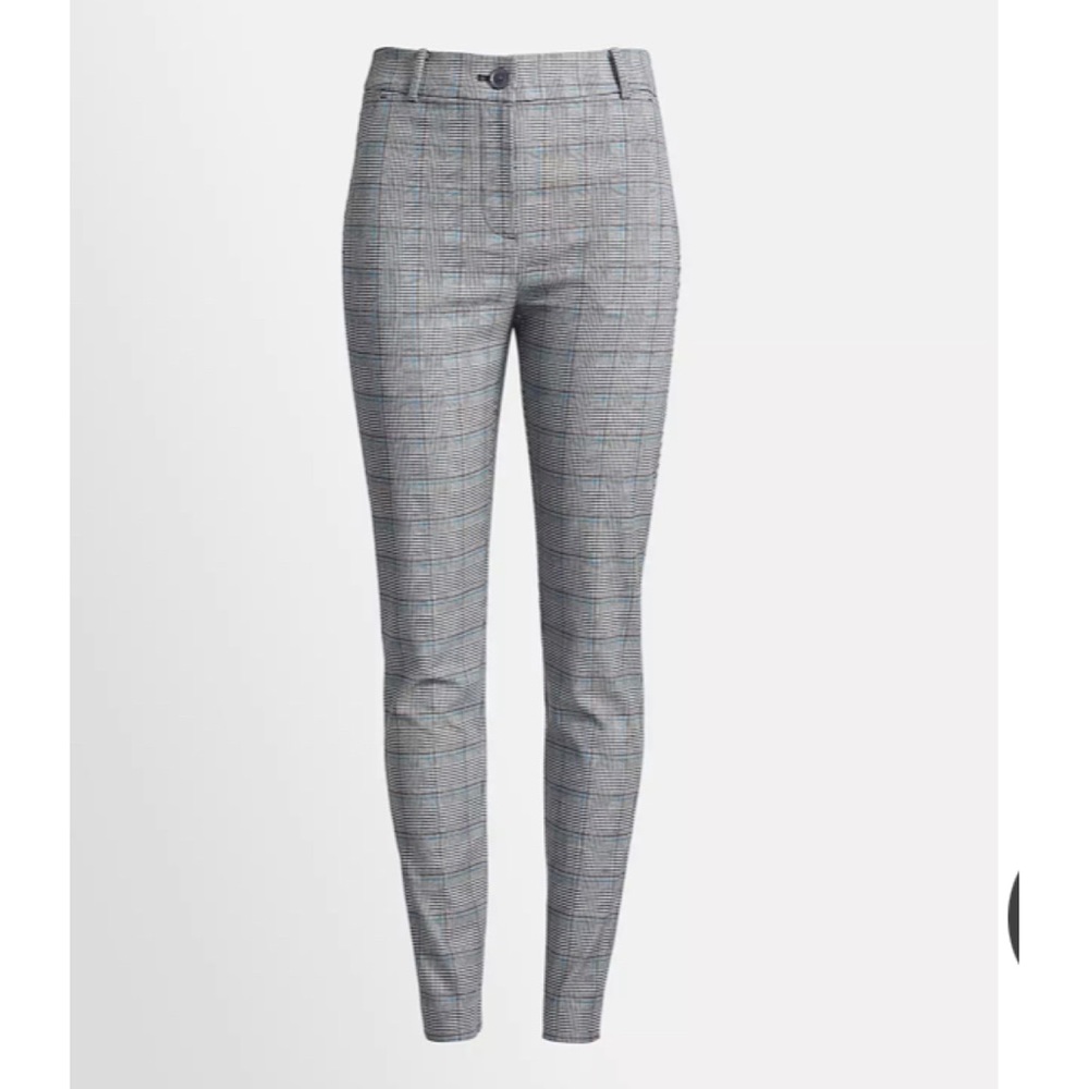 Plaid High Waist Ankle Pants